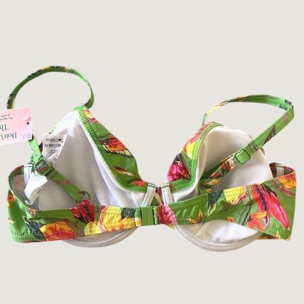 VENUS Tropical Floral Underwire Bikini Swim Top Womens 34B Green Botanical NWT - Picture 4 of 12